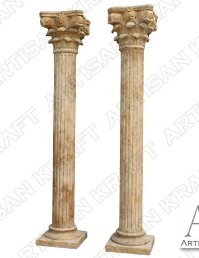 Fluted Corinthian Marble Column