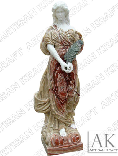 Italian Woman Marble Statue
