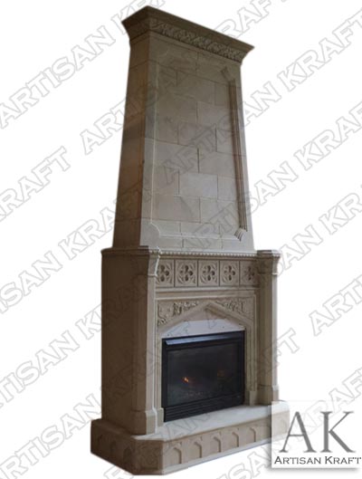 Gothic Tudor Overmantel Fireplace