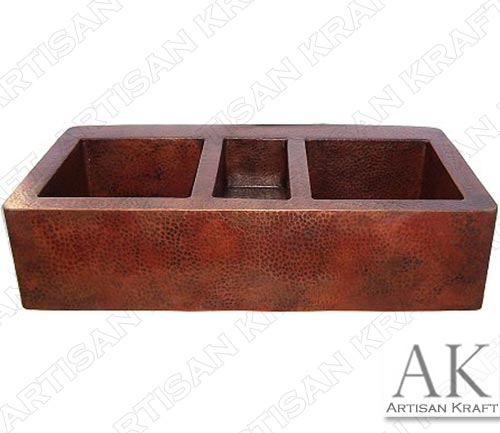Farmhouse Hammered Copper Sink