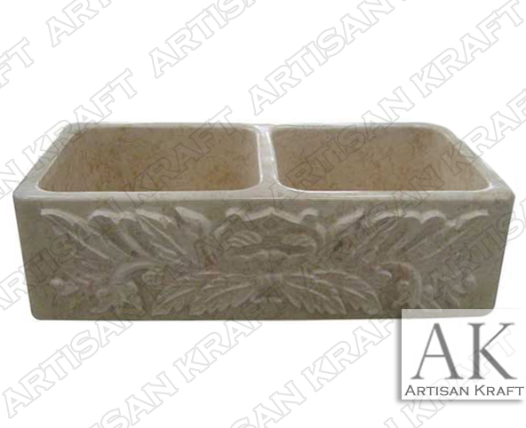 Beige Marble Double Sided Farmsink