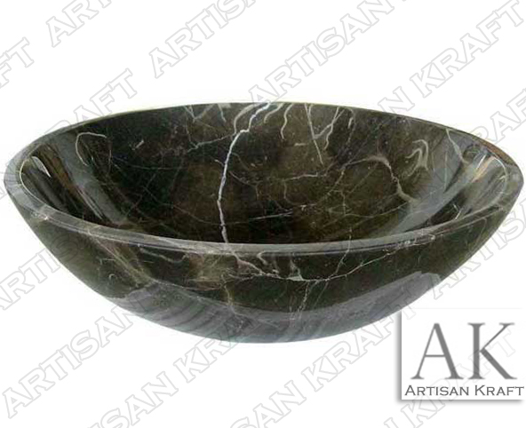 Dark Emperador Marble Sink