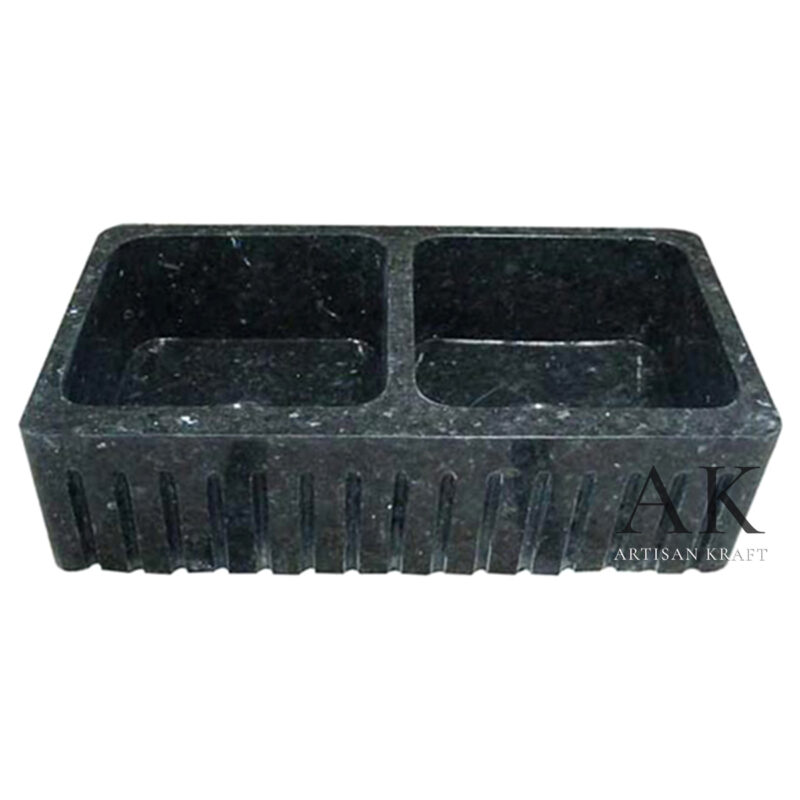 Black Marble Farmhouse Sink
