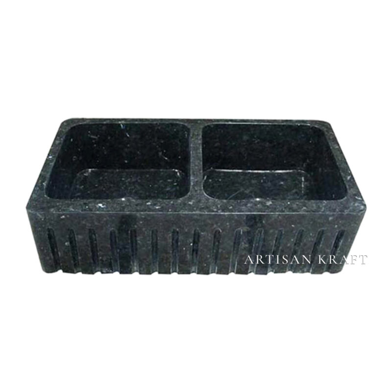 Black Marble Farmhouse Sink