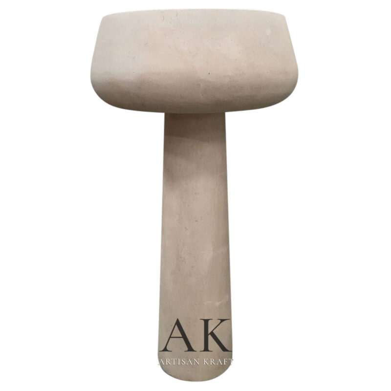 Limestone Pedestal Round Sink