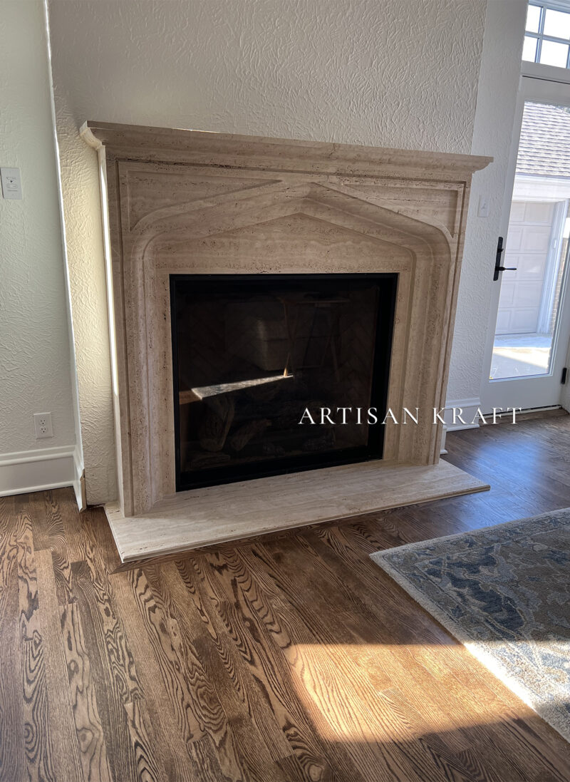 Modern Tudor Fireplace Mantel