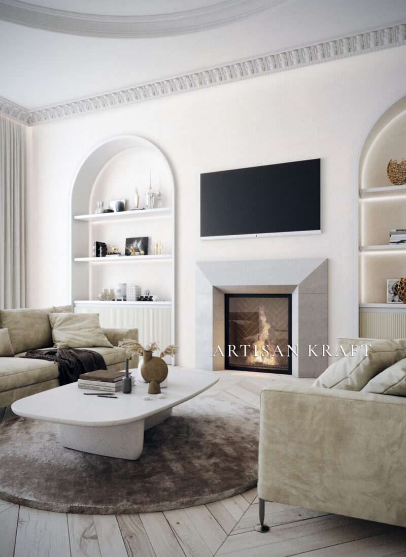 Tribeca Cast Stone Mantel
