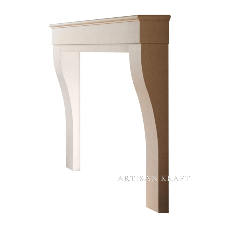 Petite French Cast Stone Mantel