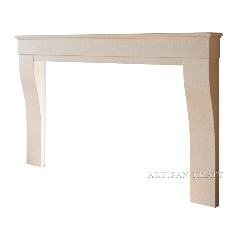 Petite French Cast Stone Mantel