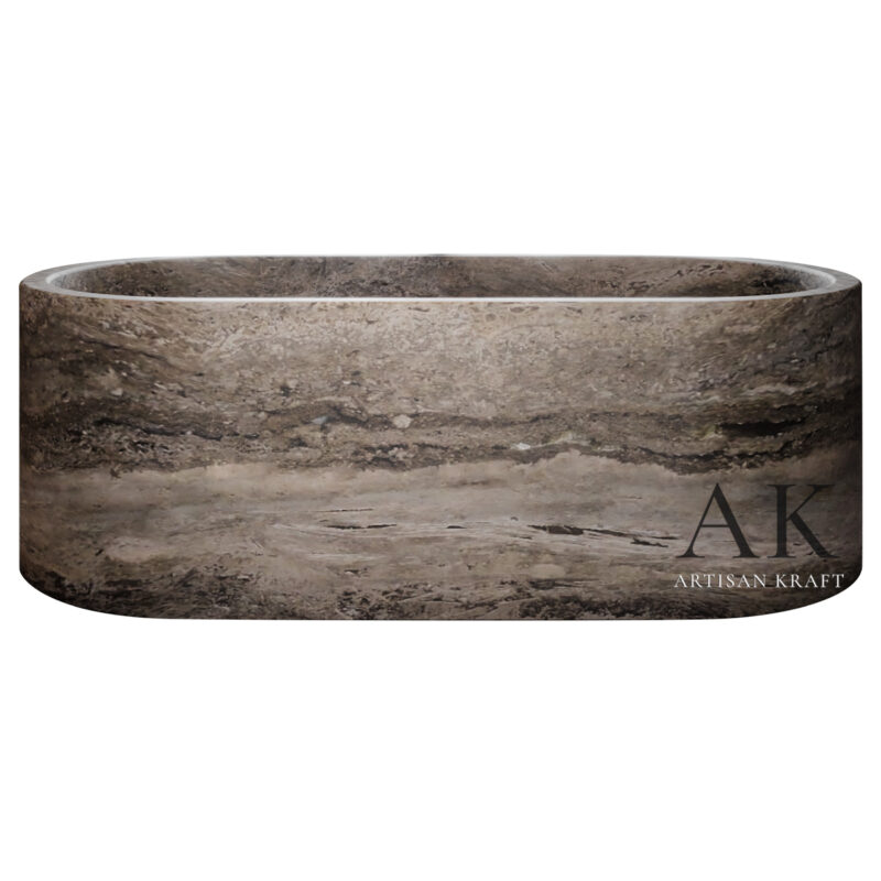 Modern Oval Stone Bathtub