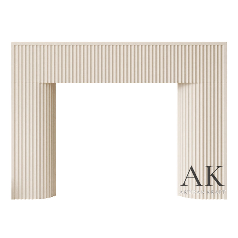 Fluted Cast Stone Mantel