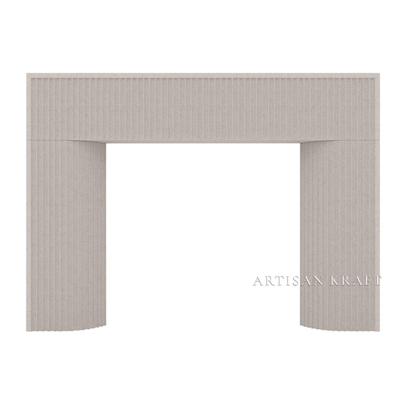 Fluted Cast Stone Mantel