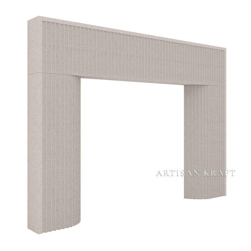 Fluted Cast Stone Mantel