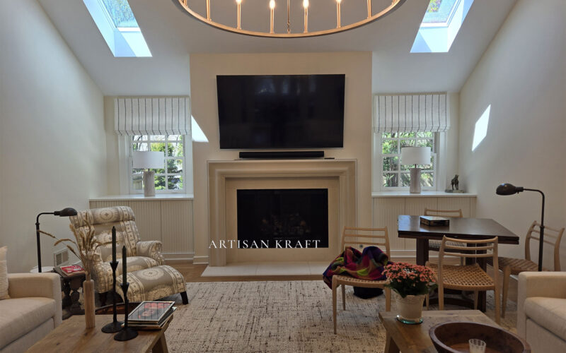 Modern Bolection Cast Stone Mantel