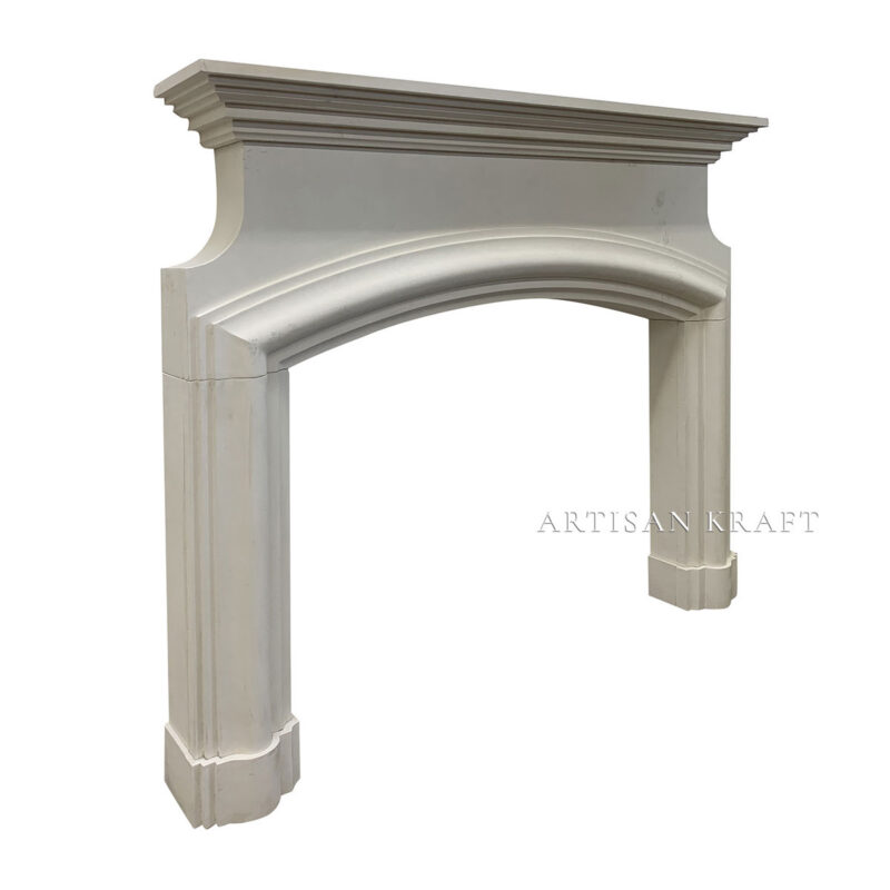 Marseille Limestone Fireplace Stock