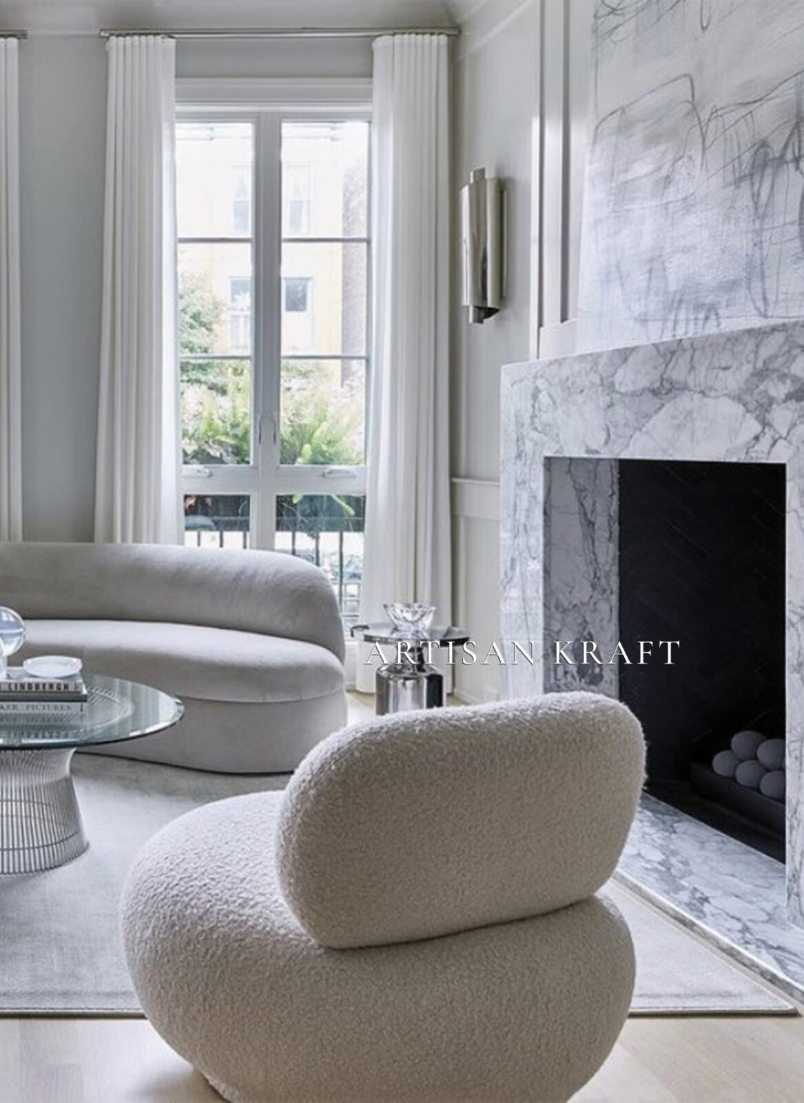 Contemporary Fireplace Mantel - Artisan Kraft