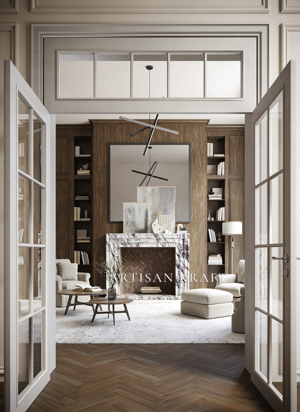 Monaco Fireplace Mantel - Artisan Kraft